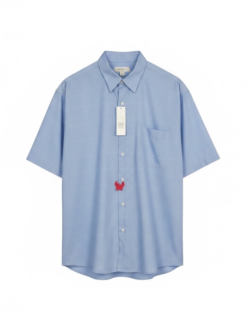 Perry Ellis Light Blue Short Sleeve Button-Down Shirt